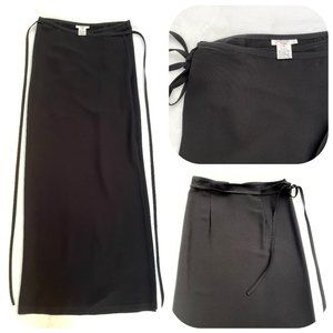 ET VOUS WRAP AROUND BLACK MAXI SKIRT